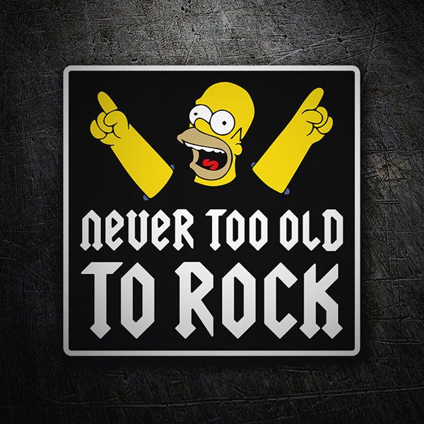 Car & Motorbike Stickers: Homer Never too old to rock