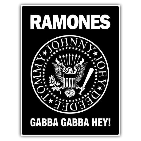 Car & Motorbike Stickers: Ramones Gabba Gabba Hey!