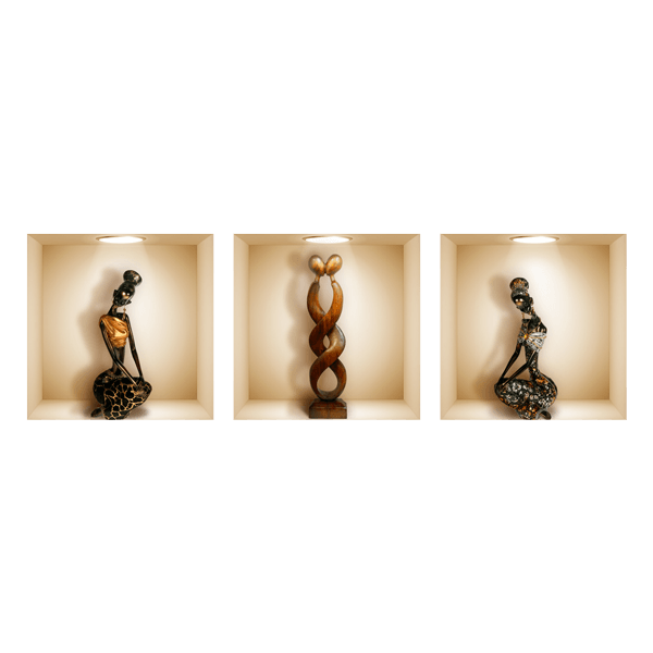 Wall Stickers: Niche African Figures