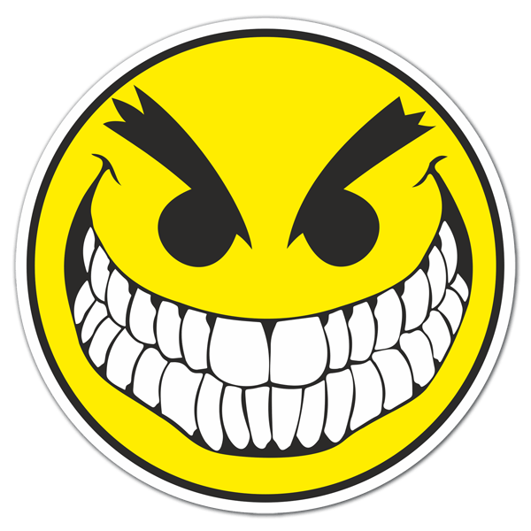 Car & Motorbike Stickers: Bad smile