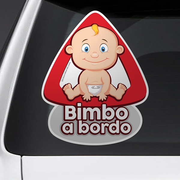 Car & Motorbike Stickers: Baby on board - Italian