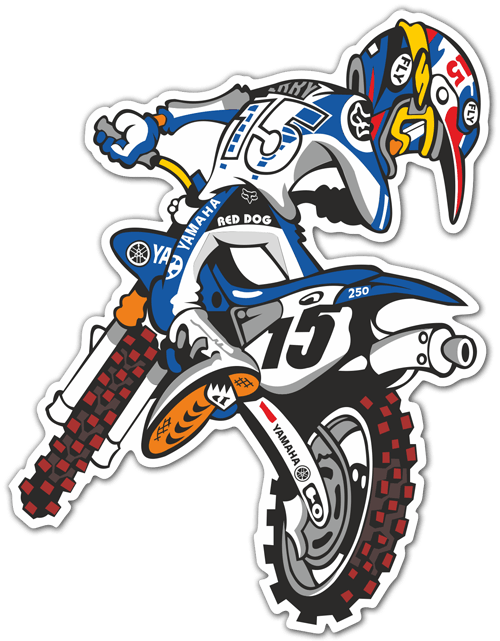 Car & Motorbike Stickers: Yamaha Motocross