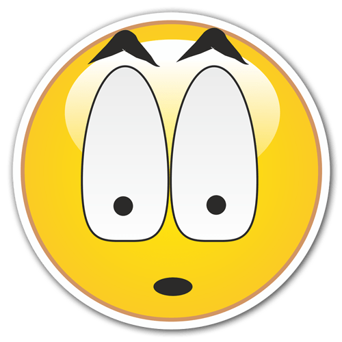 Car & Motorbike Stickers: Surprised emoticon