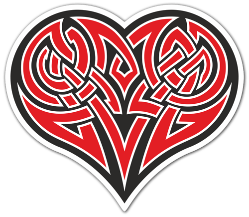 Car & Motorbike Stickers: Tribal Heart