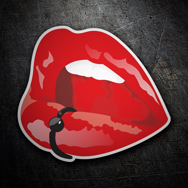 Car & Motorbike Stickers: Piercing lips