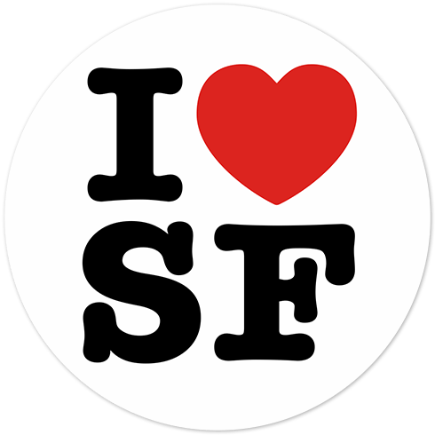 Car & Motorbike Stickers: I love SF