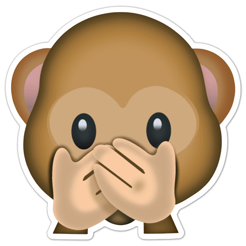 Car & Motorbike Stickers: Speak-No-Evil Monkey