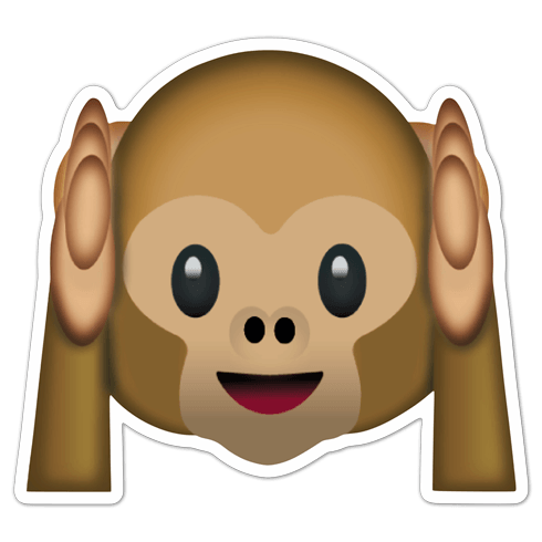 Car & Motorbike Stickers: Hear-No-Evil Monkey