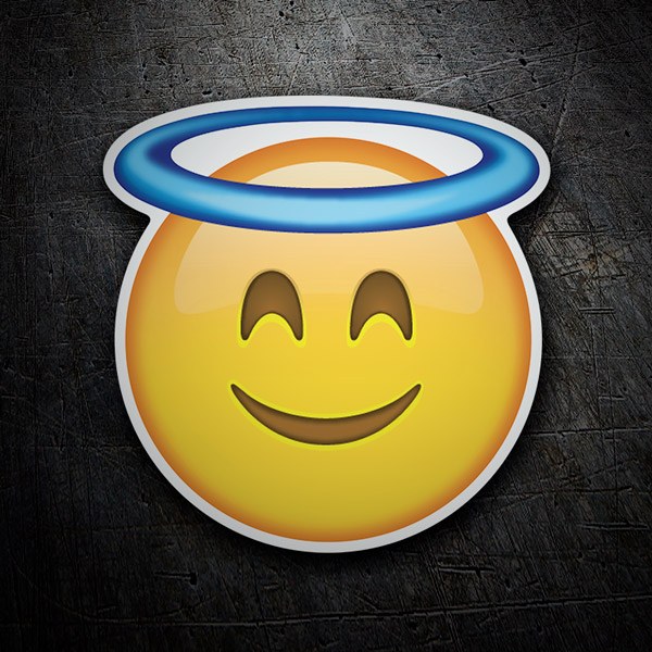 Car & Motorbike Stickers: Smiling Face With Halo