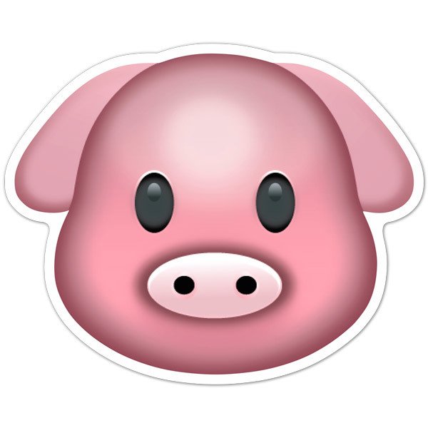 Car & Motorbike Stickers: Emoticon Pig Face