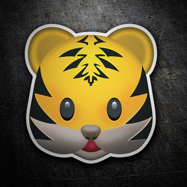 Car & Motorbike Stickers: Emoticon Tiger Face