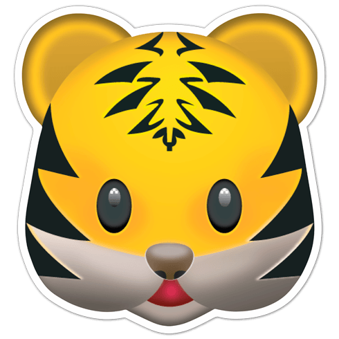 Car & Motorbike Stickers: Emoticon Tiger Face