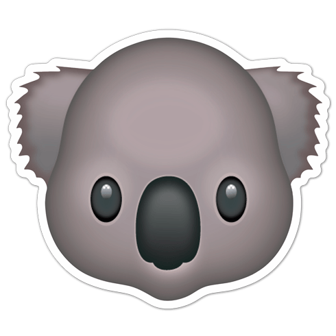 Car & Motorbike Stickers: Emoticon Koala Face