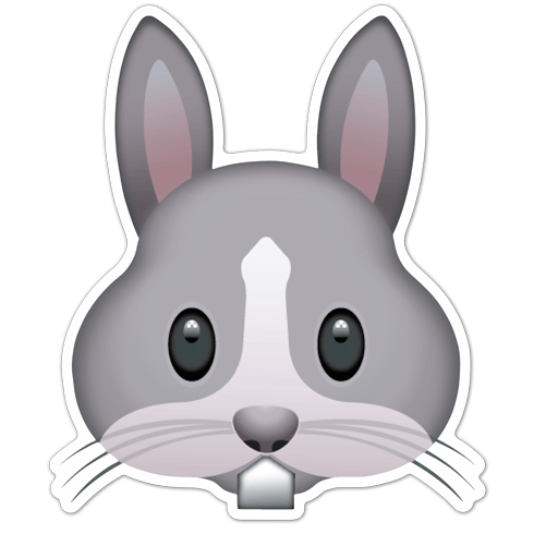 Car & Motorbike Stickers: Rabbit Face