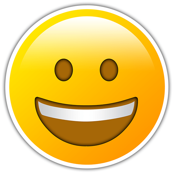 Car & Motorbike Stickers: Grinning Face