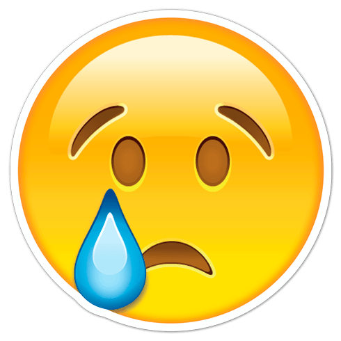 Car & Motorbike Stickers: Sad face crying
