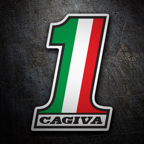 Car & Motorbike Stickers: Cagiva Number 1