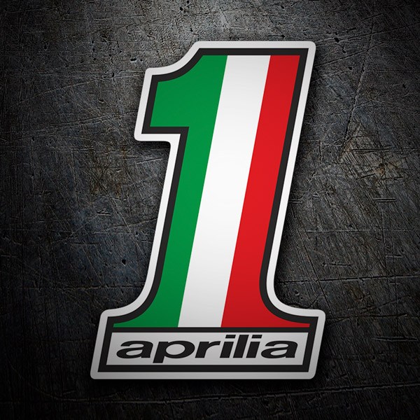 Car & Motorbike Stickers: Aprilia Number 1