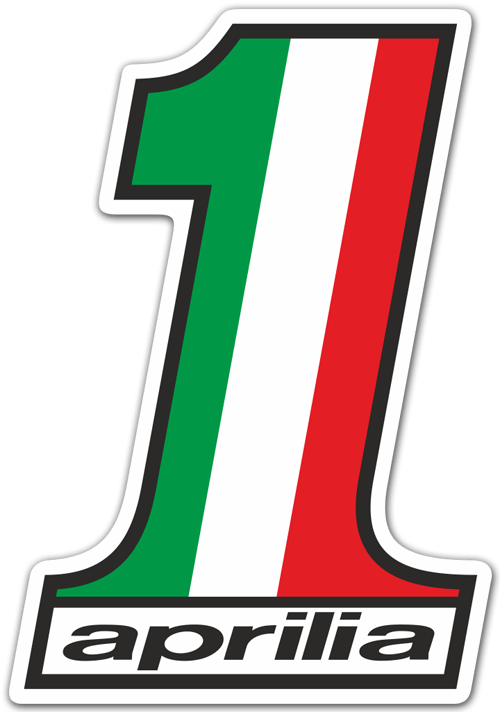 Car & Motorbike Stickers: Aprilia Number 1