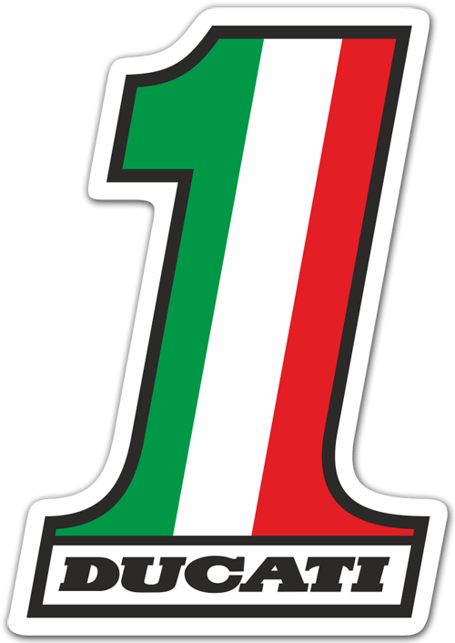 Car & Motorbike Stickers: Ducati Number 1