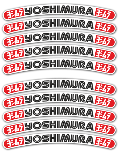 Car & Motorbike Stickers: 10 stickers rims set Yoshimura