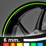 Car & Motorbike Stickers: Reflective rim stripes kit 2 wheels 6 mm. 3