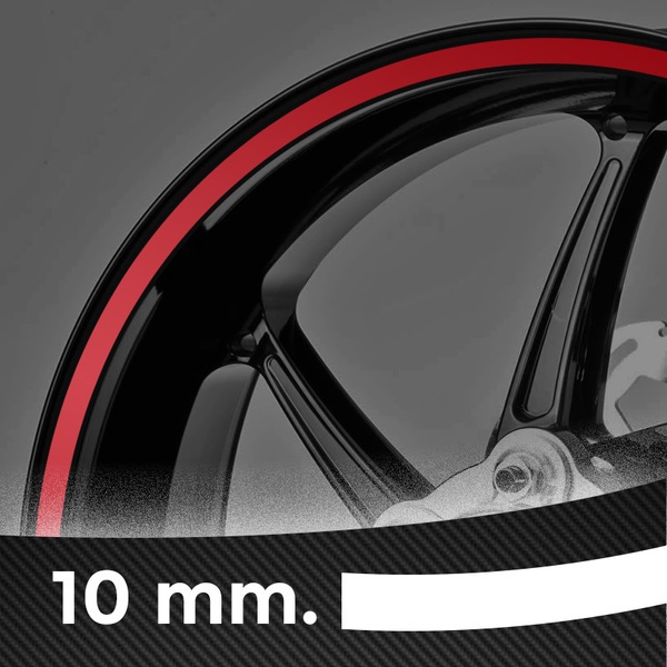 Car & Motorbike Stickers: Gereric rim stripes kit 2 wheels 10mm.