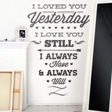 Wall Stickers: I Loved You Yesterday 2