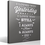 Wall Stickers: I Loved You Yesterday 3