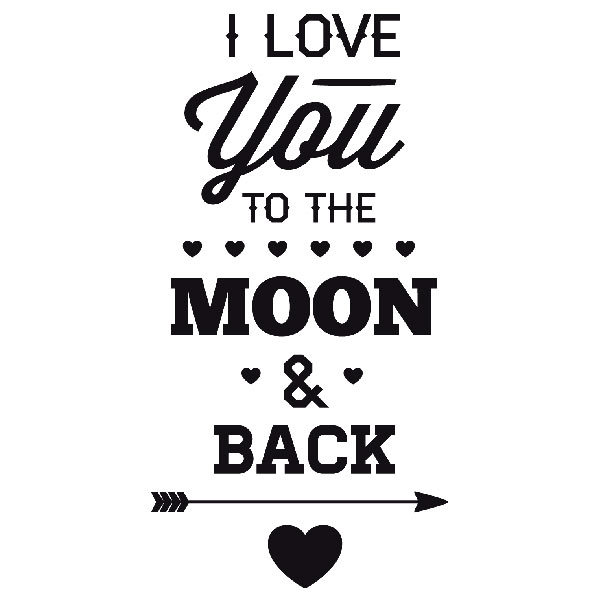 Wall Stickers: I Love You to the Moon
