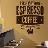 Wall Stickers: Fresh & Strong Espresso Coffee 2