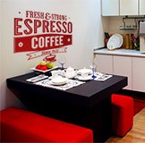 Wall Stickers: Fresh & Strong Espresso Coffee 5