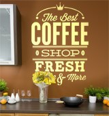 Wall Stickers: The Best Coffee Shop Fresh 2