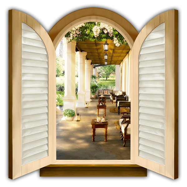 Wall Stickers: Window classic porch