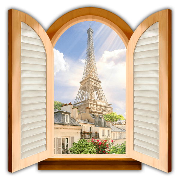 Wall Stickers: Window Eiffel Tower