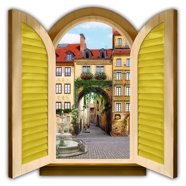 Wall Stickers: Window Gate to old town