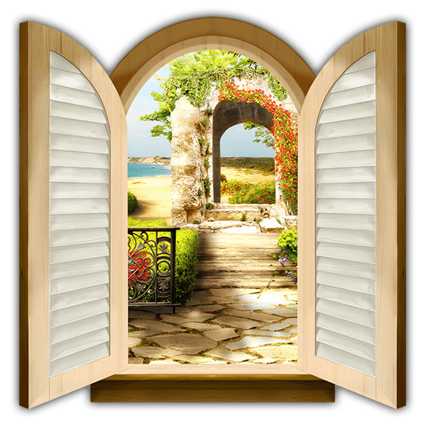 Wall Stickers: Window Garden on the beach