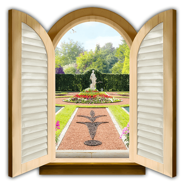 Wall Stickers: Window Palace Garden