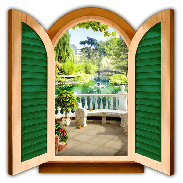 Wall Stickers: Window Lake of love