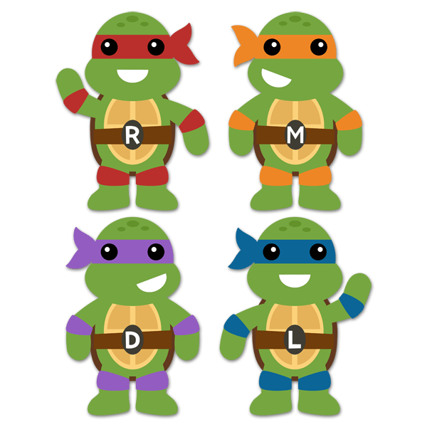 Stickers for Kids: Kit Ninja Turtles