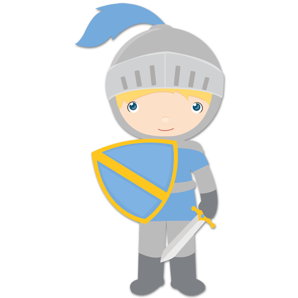 Stickers for Kids: Blue knight