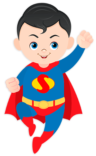 Stickers for Kids: Superman flying