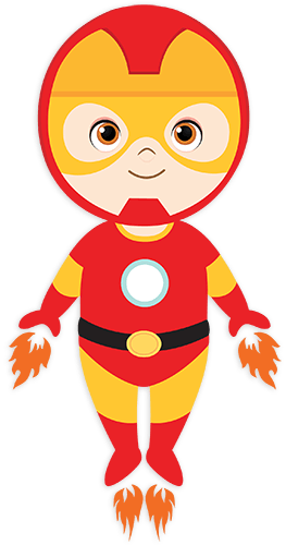 Stickers for Kids: Ironman flying