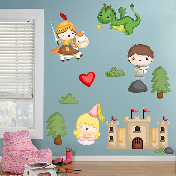 Stickers for Kids: Kit knights and princesses