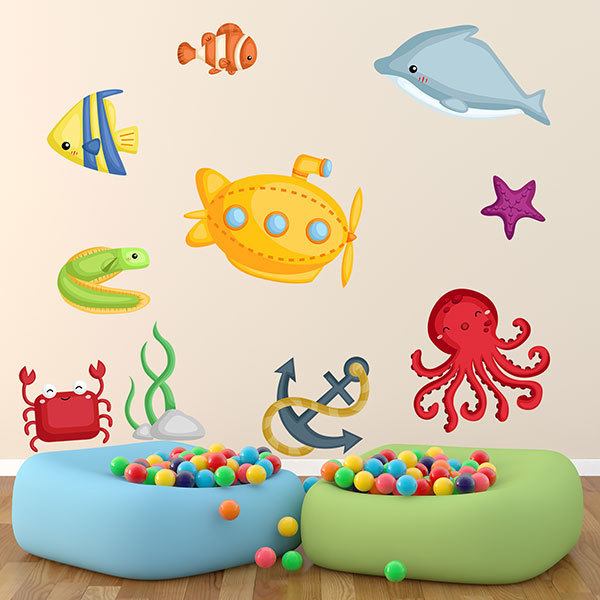 Stickers for Kids: Marine World Travel Kit