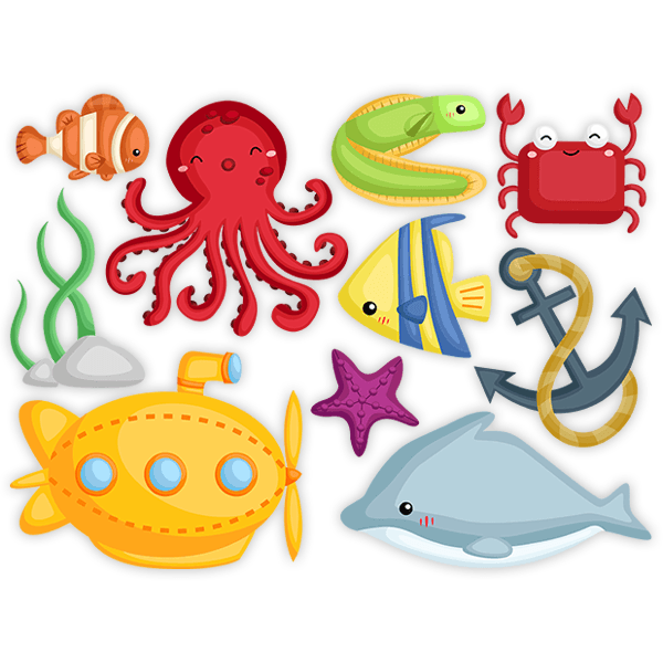 Stickers for Kids: Marine World Travel Kit