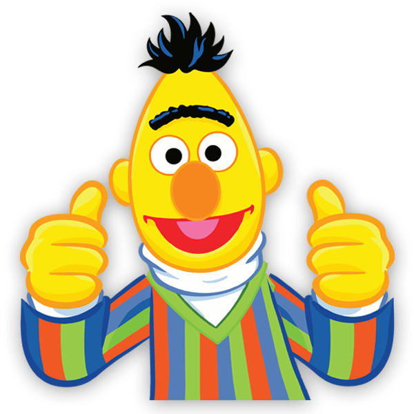 Stickers for Kids: Bert of Sesame Street