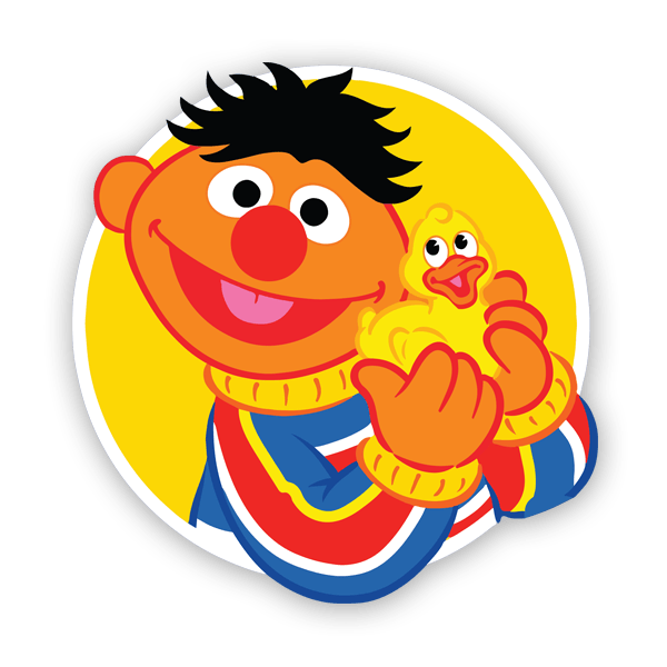 Stickers for Kids: Ernie with yellow duckling