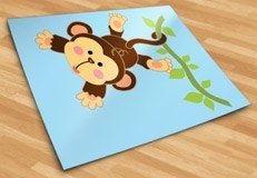 Stickers for Kids: Monkey hung on the vine 5
