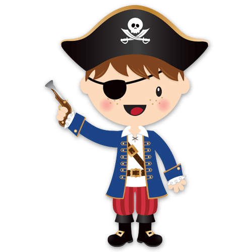 Stickers for Kids: The little pirate gun